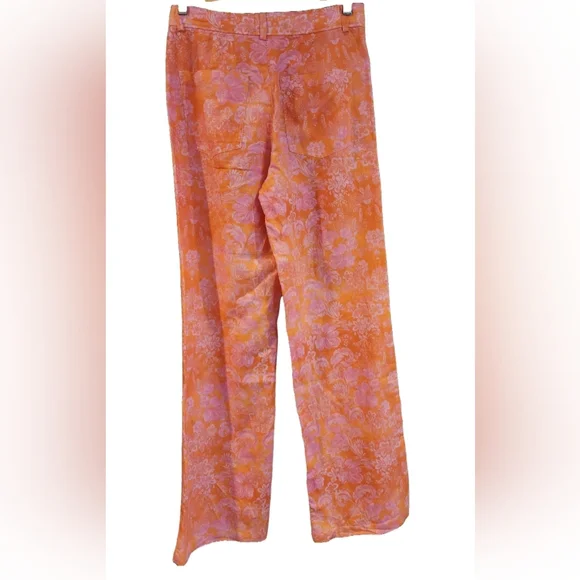 Zara Beachy Summer linen blend Straight Leg pants 28×32" Length - Picture 6 of 8